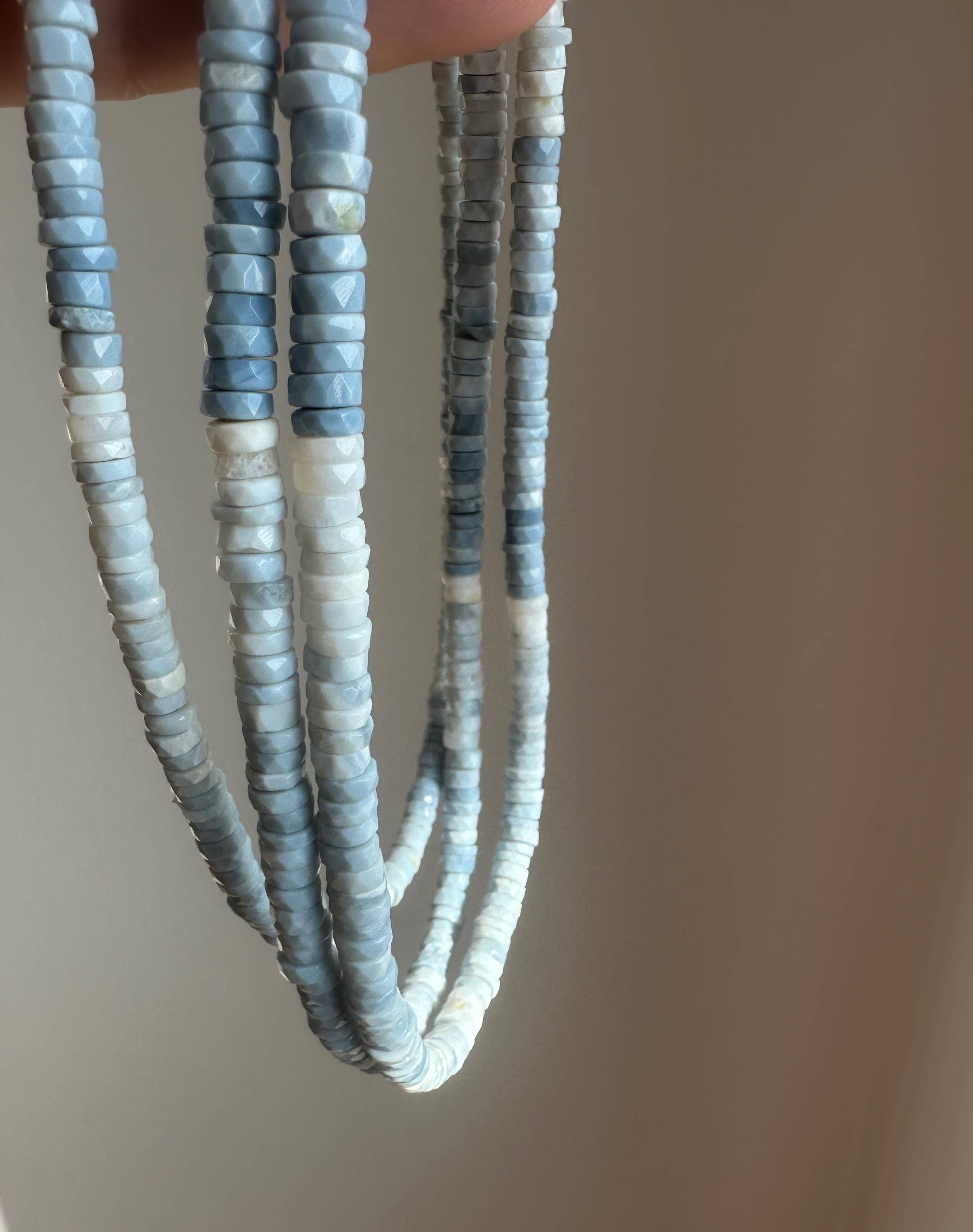 Anokhi Green Blue Peruvian Opal Beaded Necklace NKB72