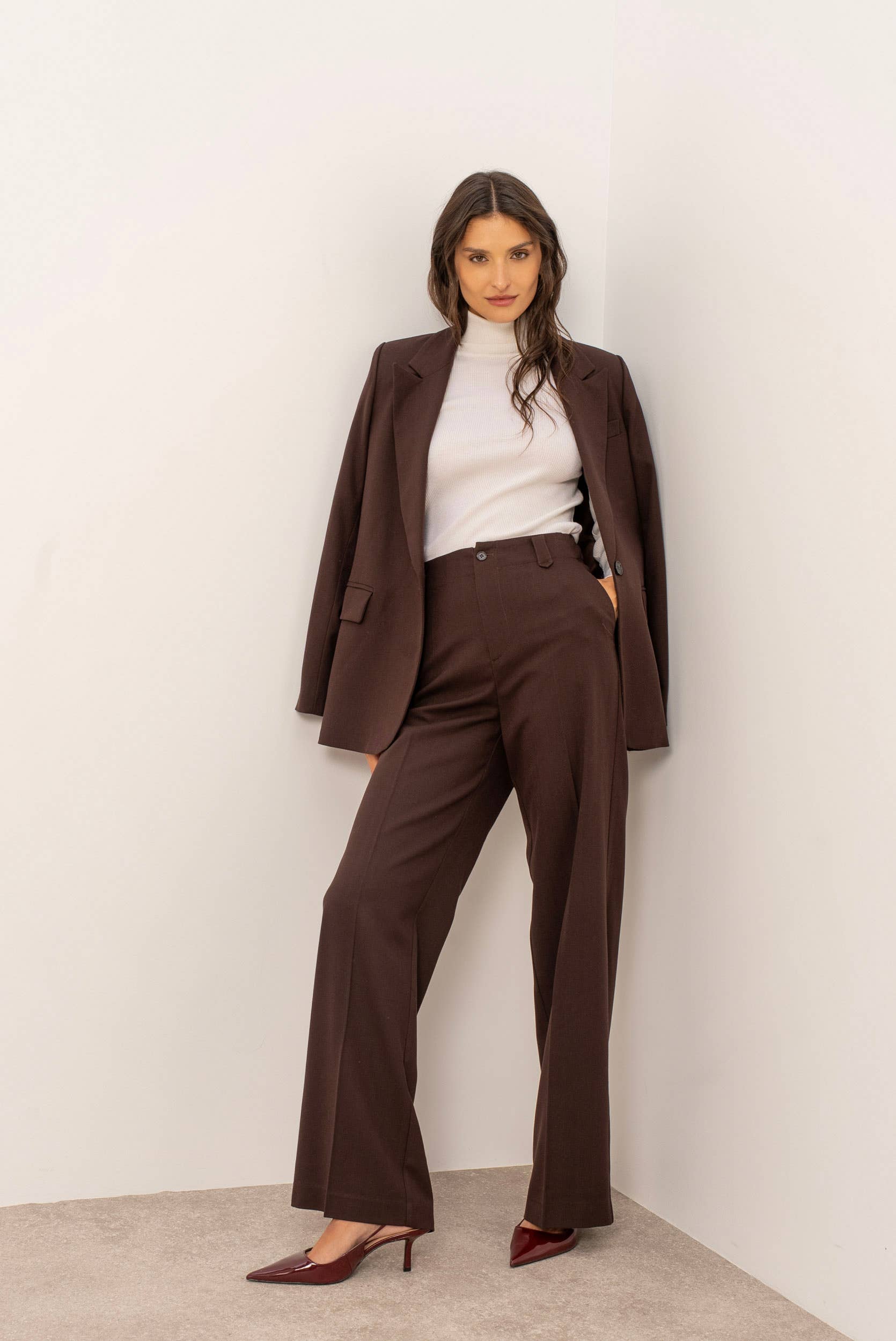 Carmine Paris Straight-Cut Tailored Trousers P-2518