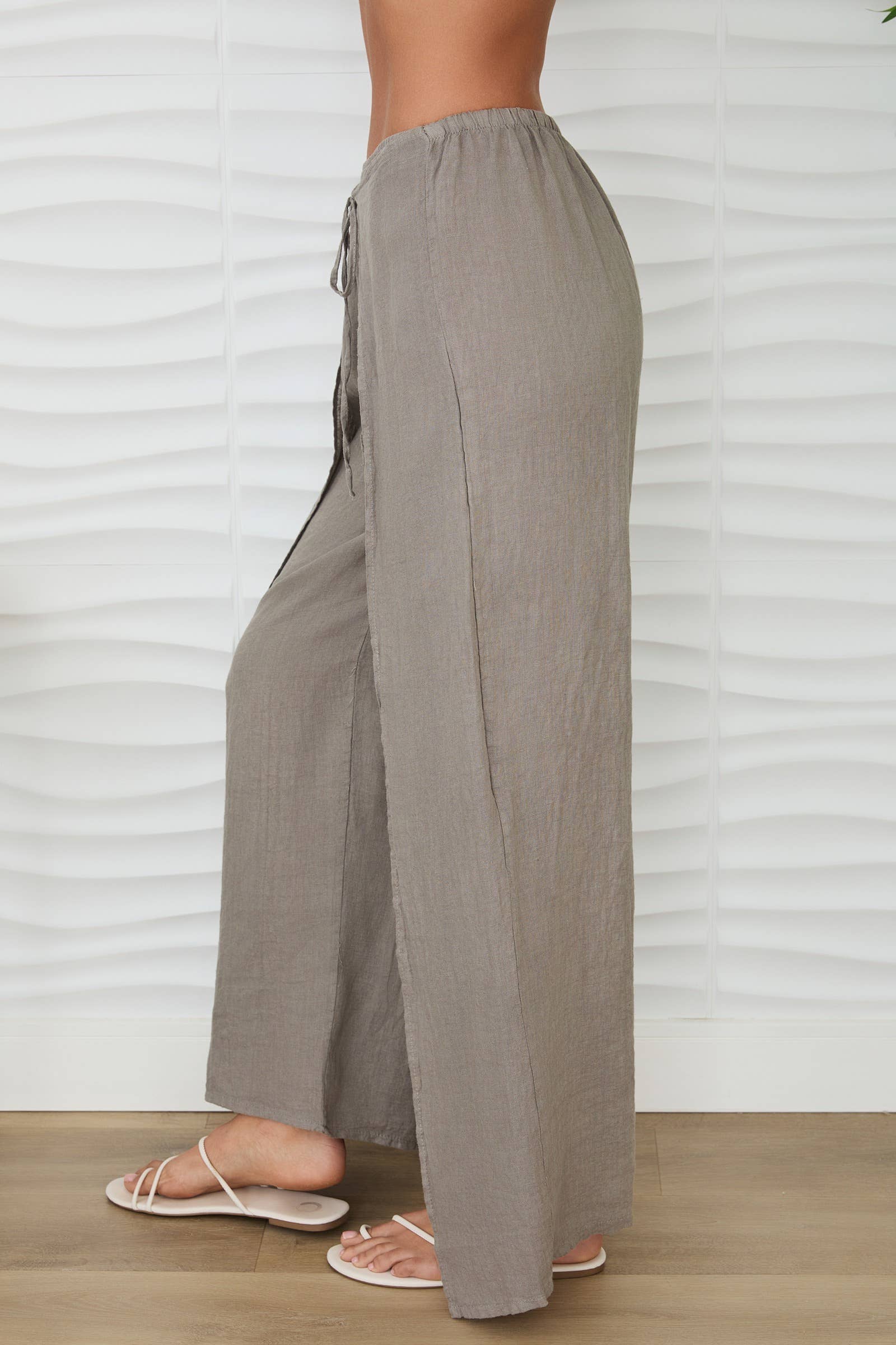 Milio Milano Linen Pants with Side Panel 80815