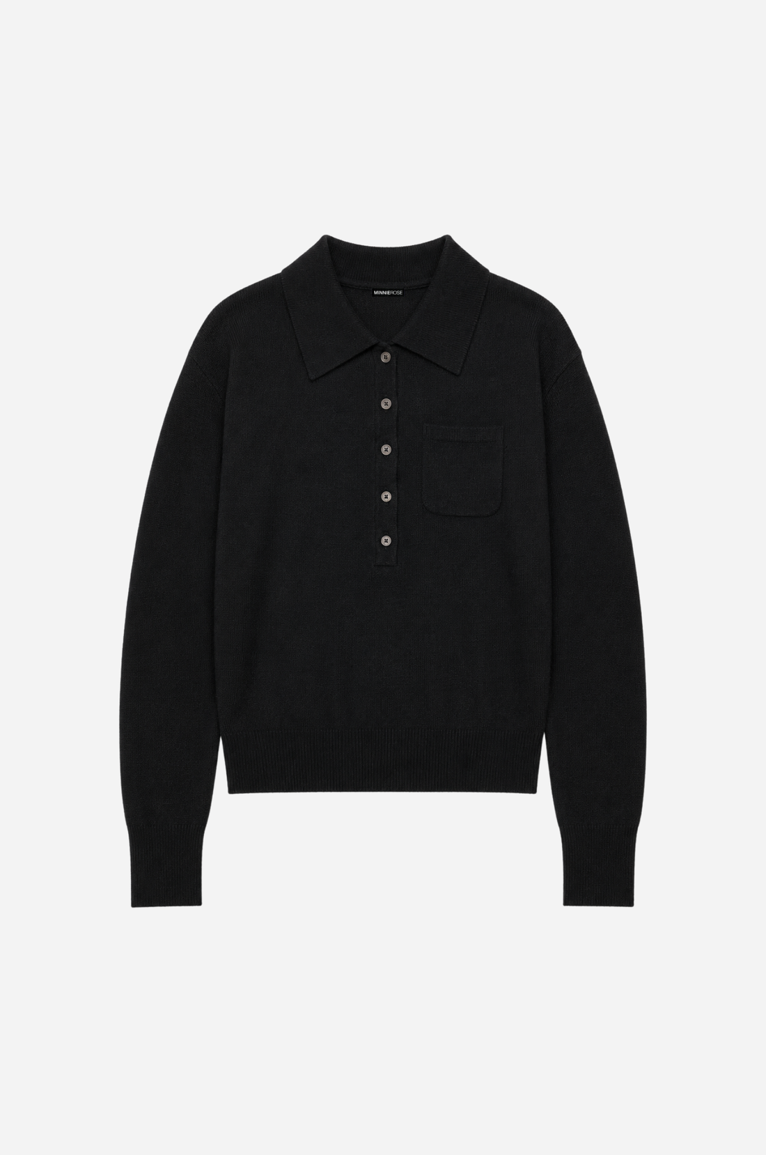 Minnie Rose Cashmere Henley Polo 99173