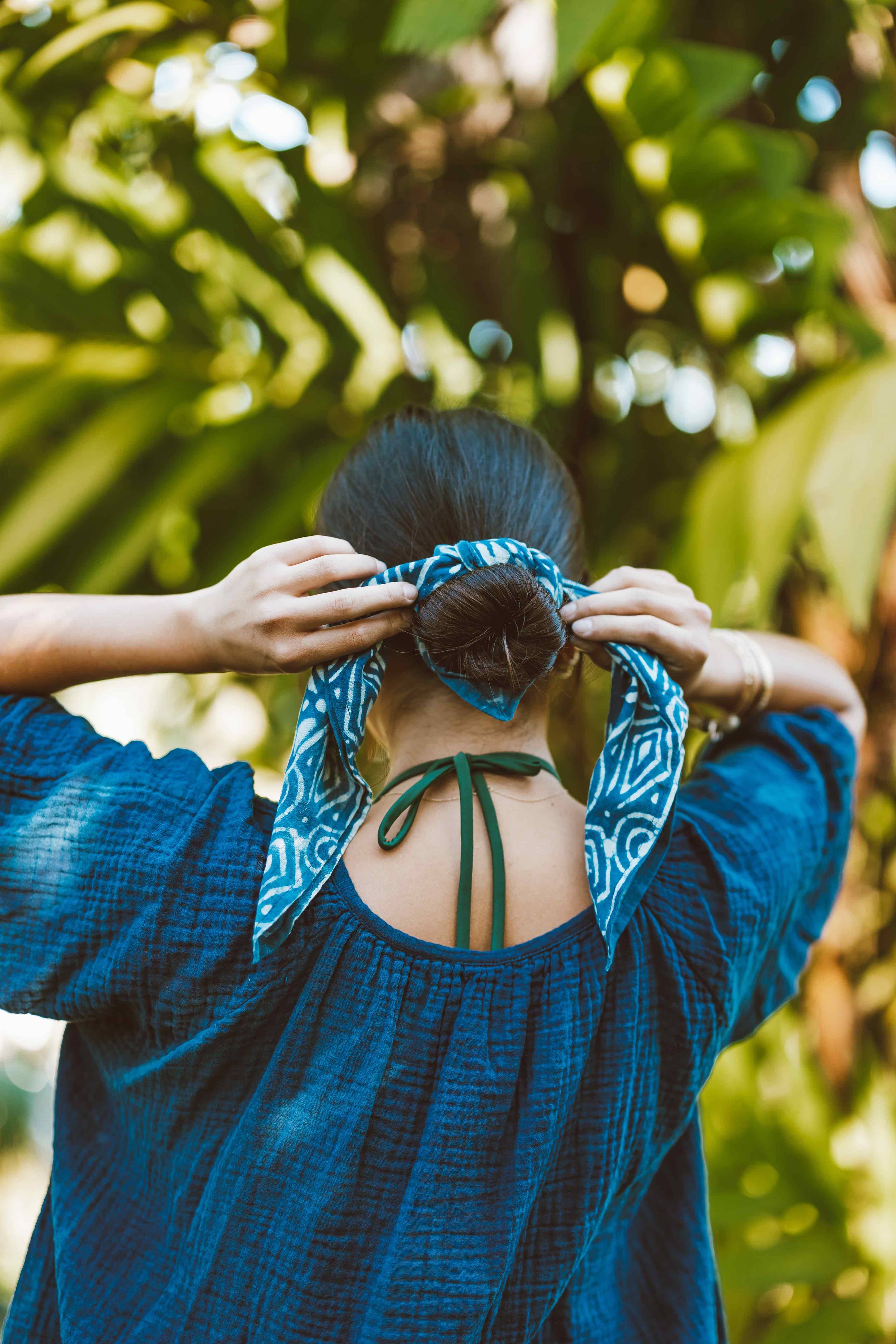 By The Sea Organics Indigo Bandana