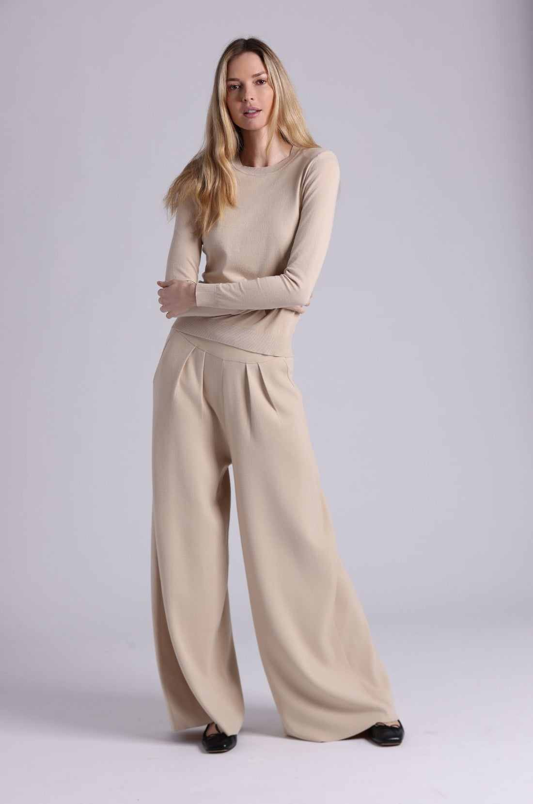 Minnie Rose Viscose Palazzo Pant with Pockets 94124