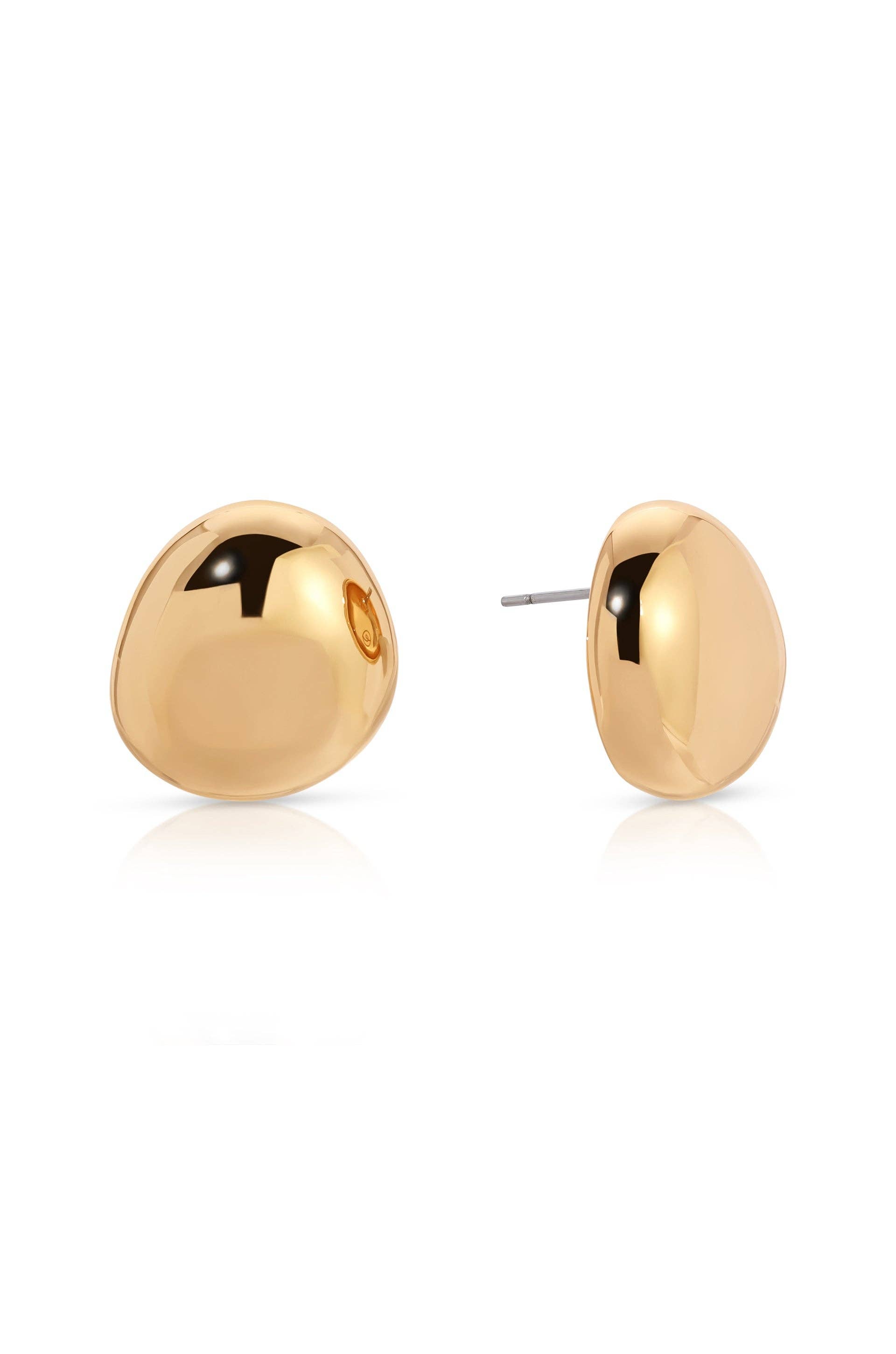 Ettika Polished Pebble Stud Earrings