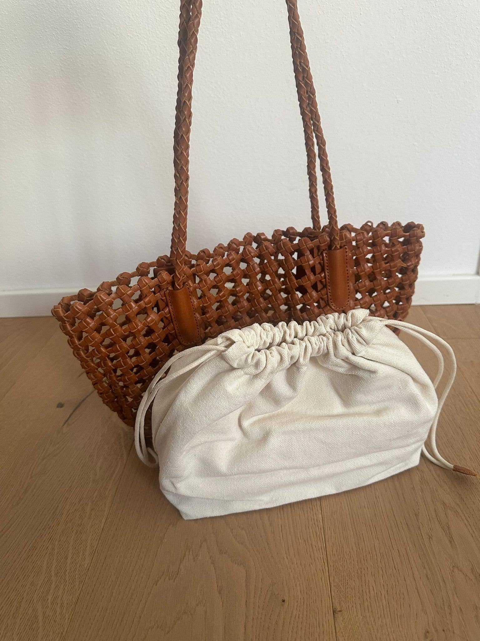 Italian Leather Collection Nicole Handwoven Tote