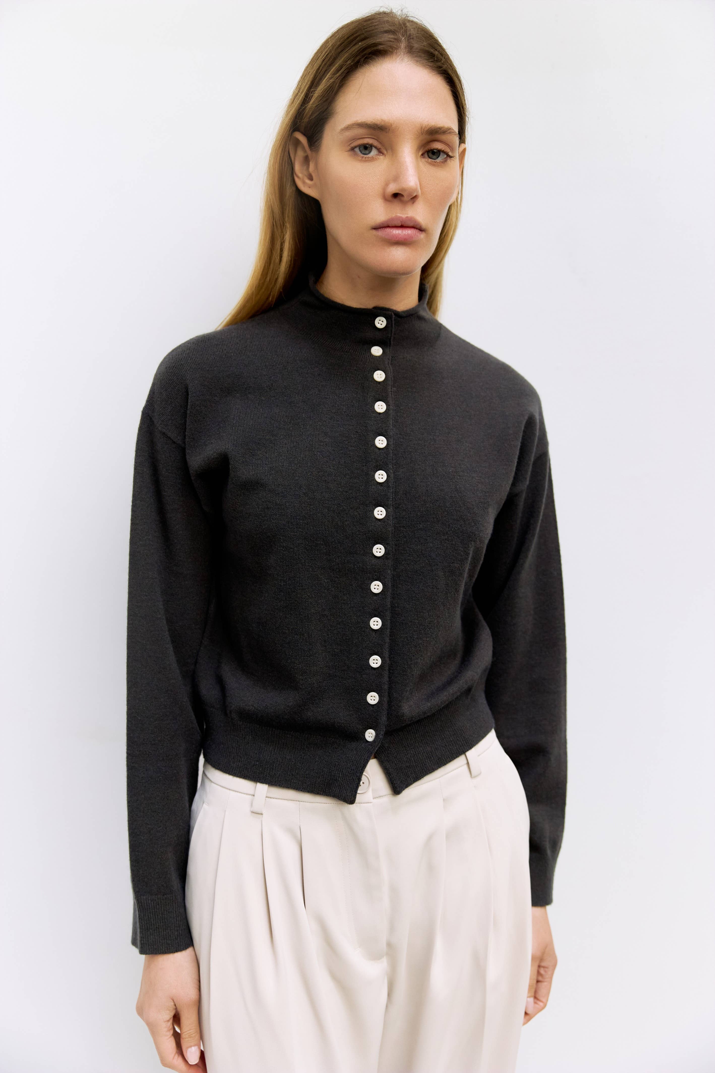 All Row The Brooks High Neck Cardigan