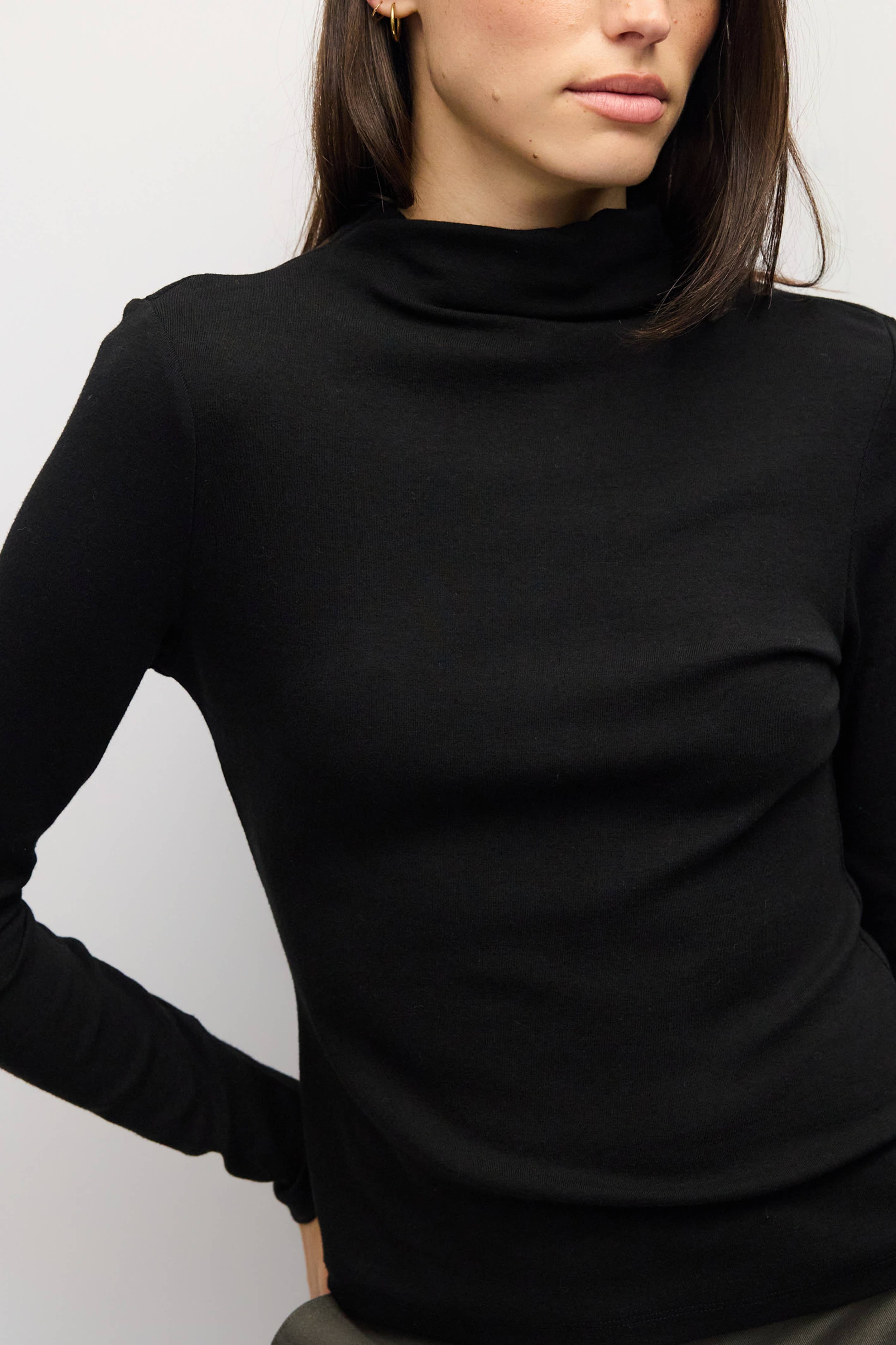 All Row The Molly Top | Cowl Neck Long Sleeve Turtleneck Top