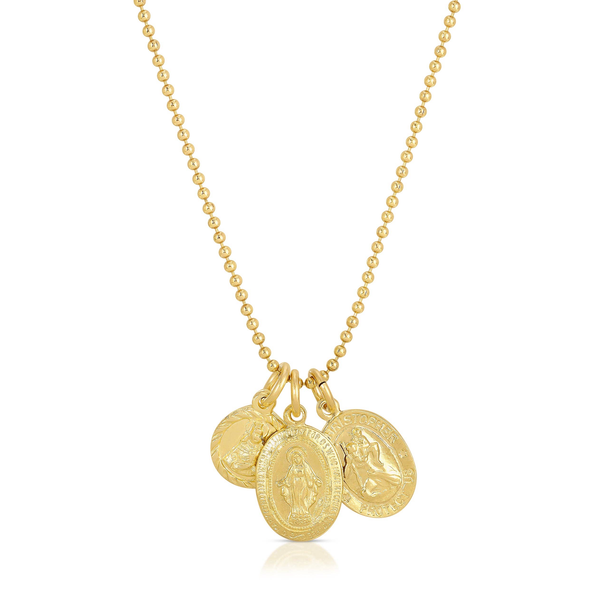 Joy Dravecky Mini Saint Christopher charm necklace
