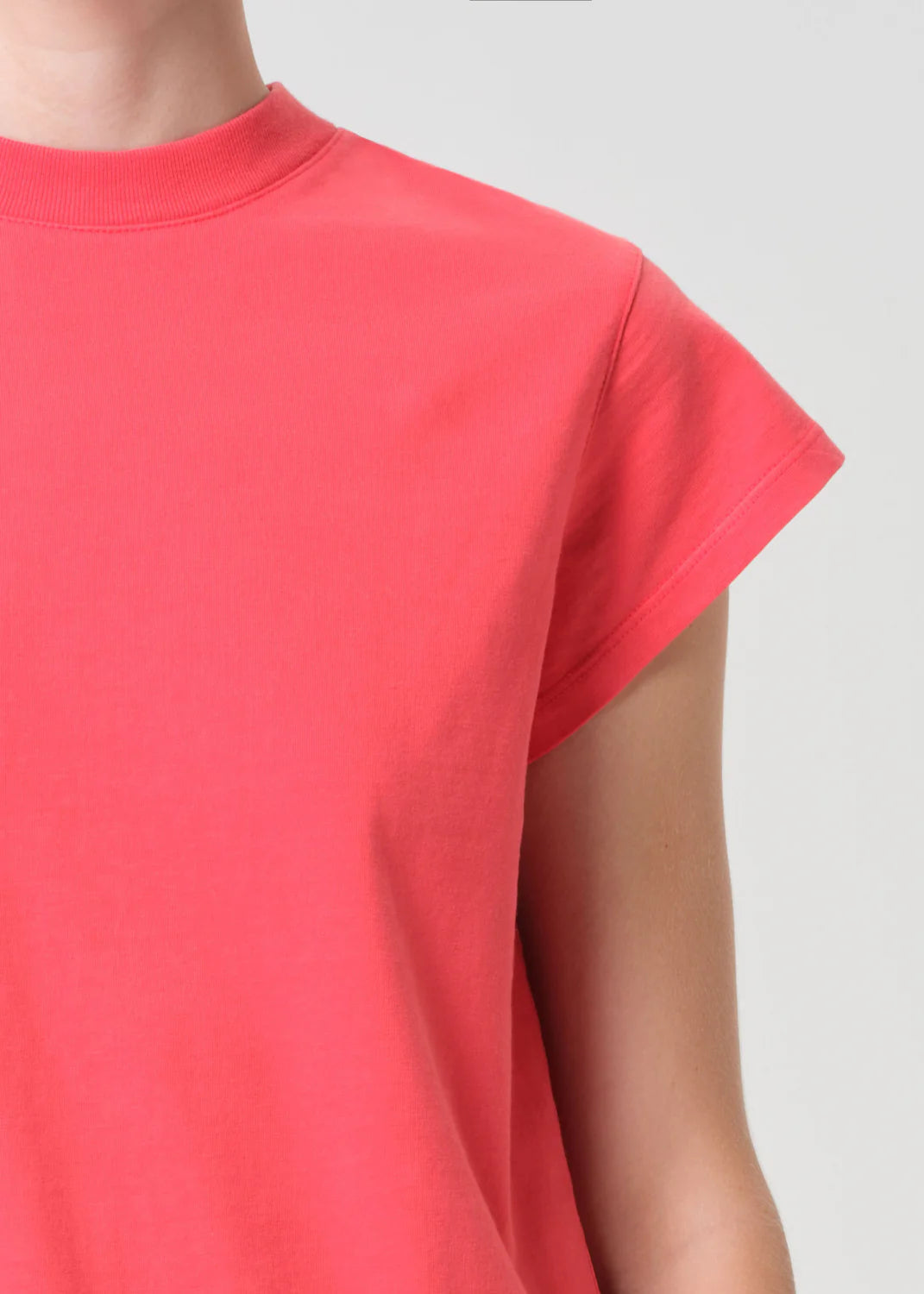 AGolde Bryce Cap Sleeve Tee Bone A7425-1521