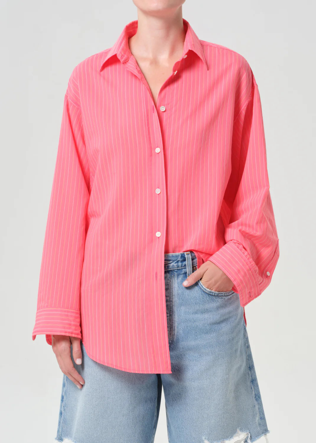 AGolde Sona Fontana Stripe Shirt A7450-1945