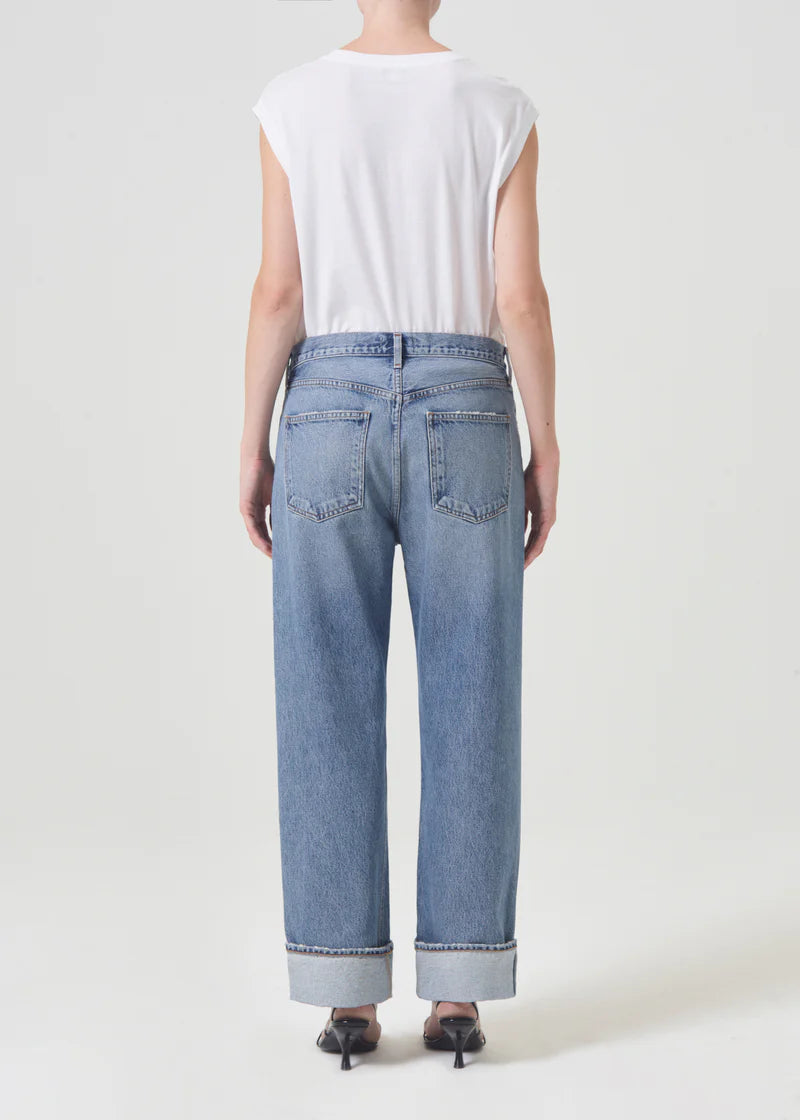 AGolde Fran Low-Slung Easy Straight Jean