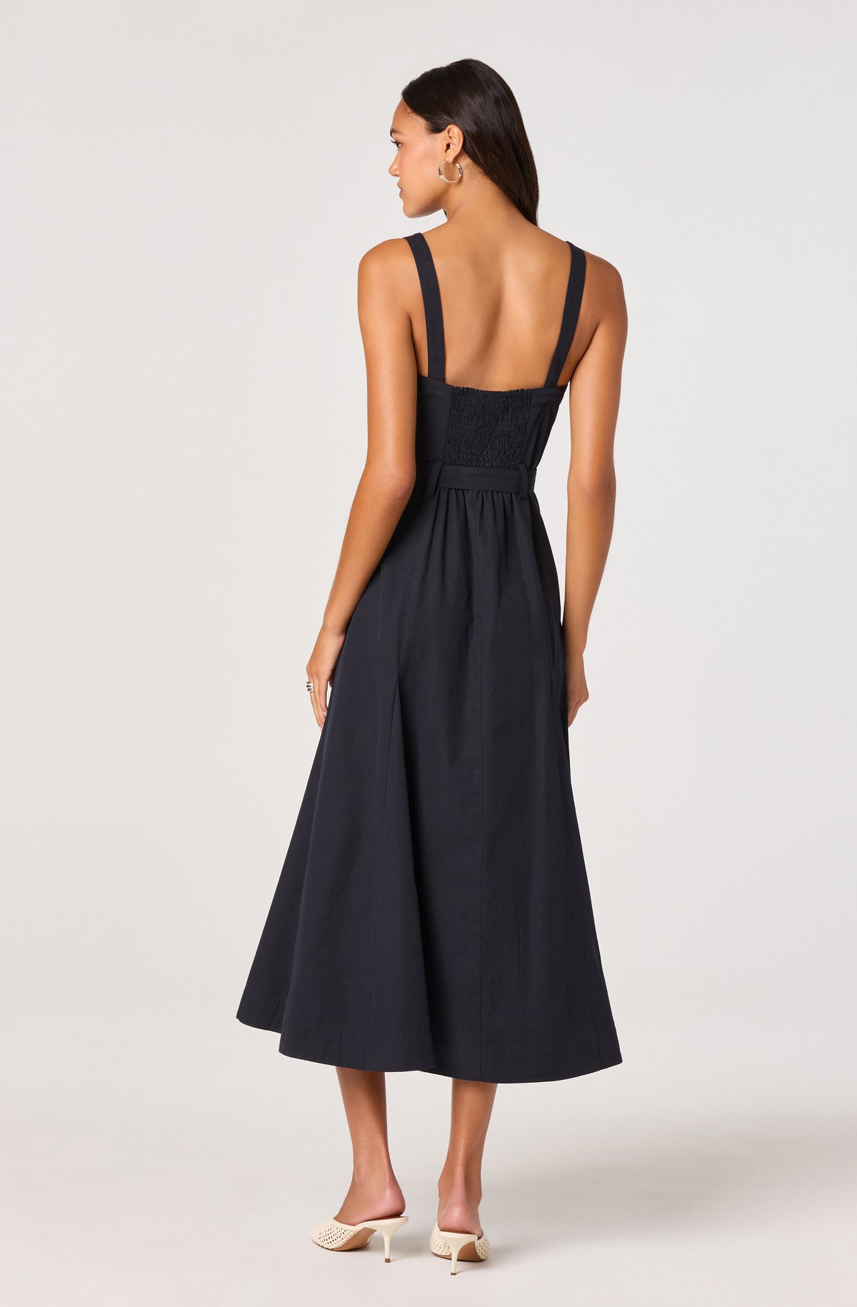 ASTR McKinley Button-Front Midi Dress