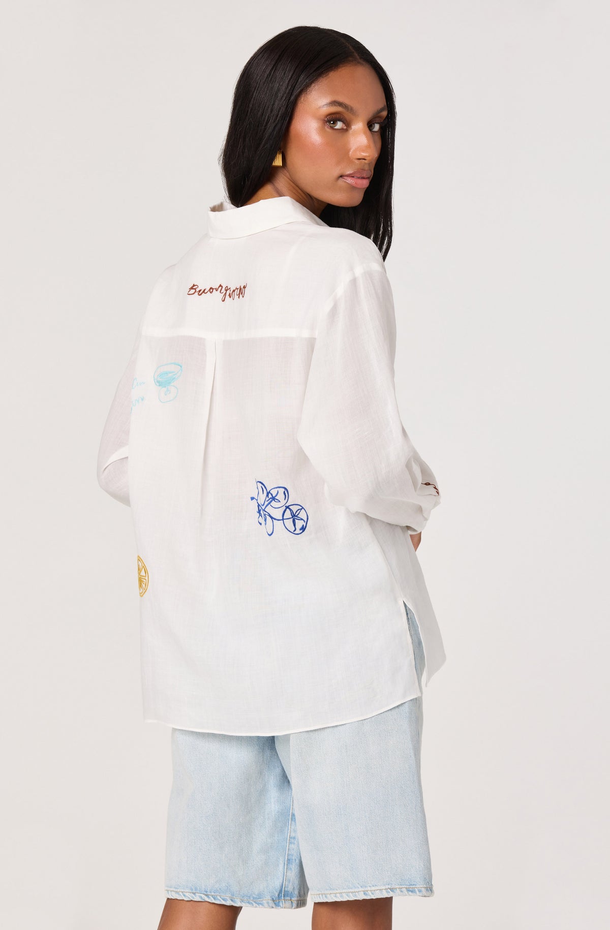 ASTR Trace Embroidered Picnic Shirt