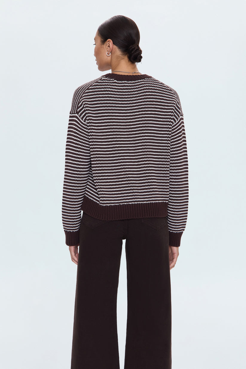 Pistola Aura Relaxed Crew Neck Sweater - Mocha