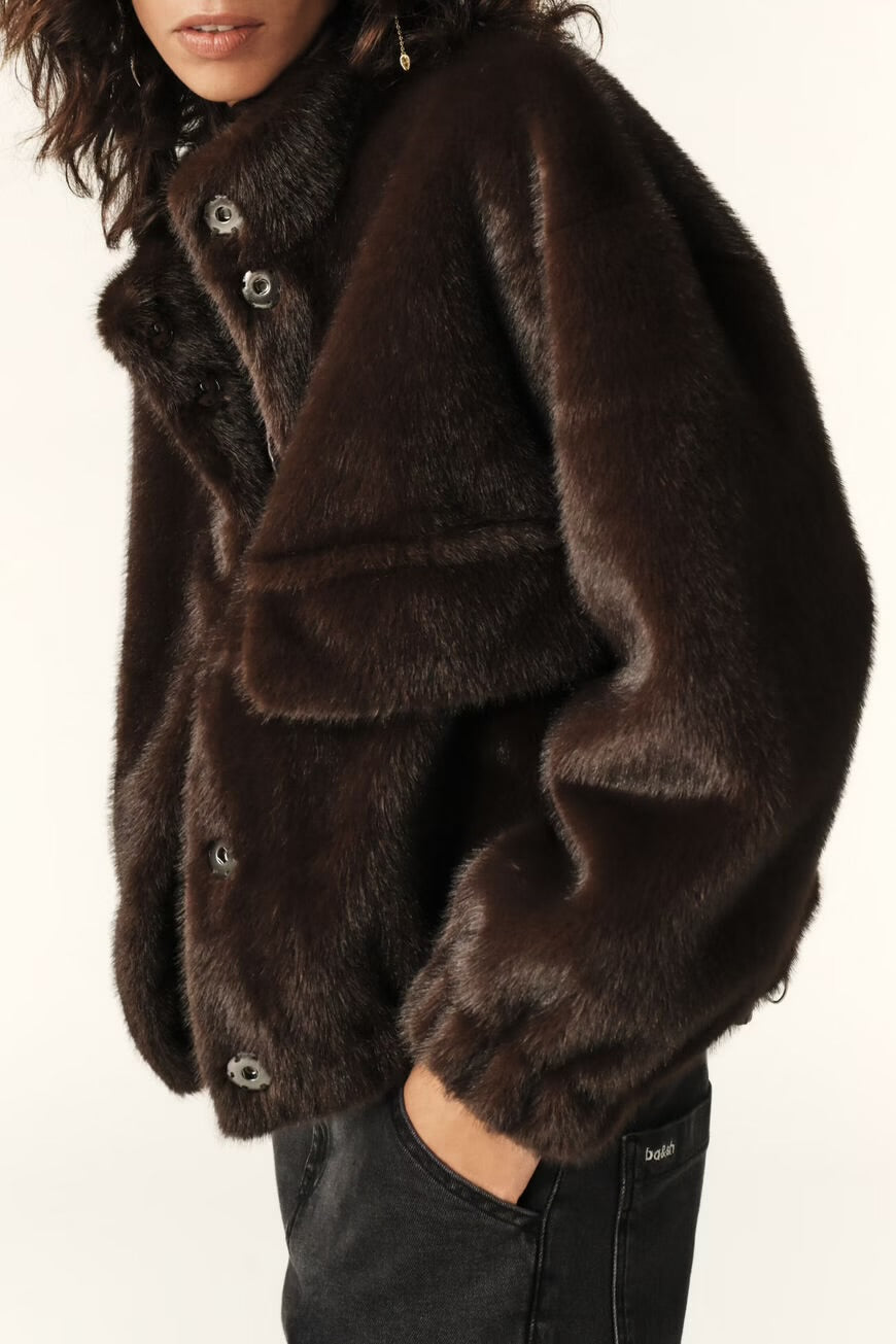 BA&SH Paros Faux Fur Jacket