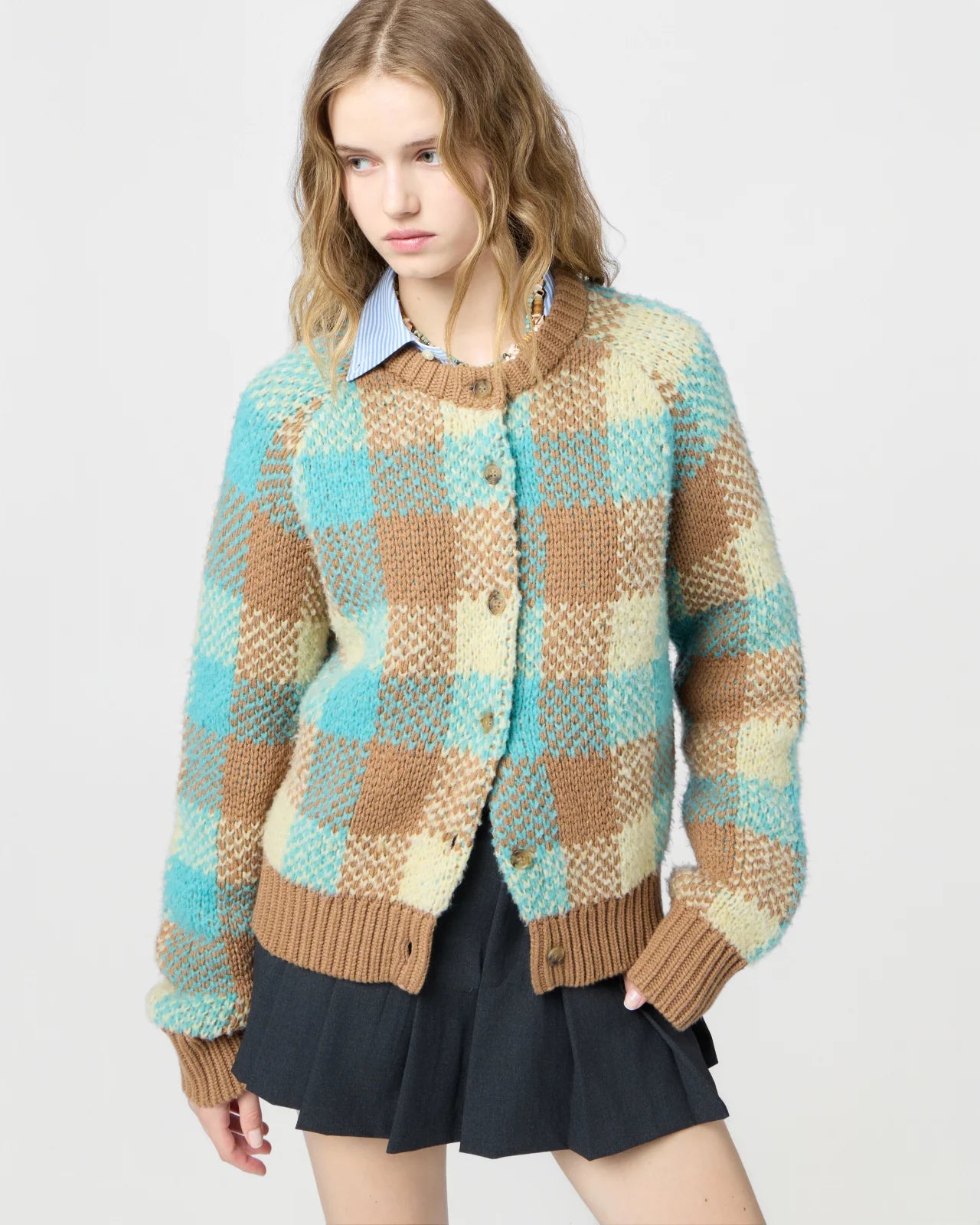 Guest in Residence Buffalo Plaid Cardigan