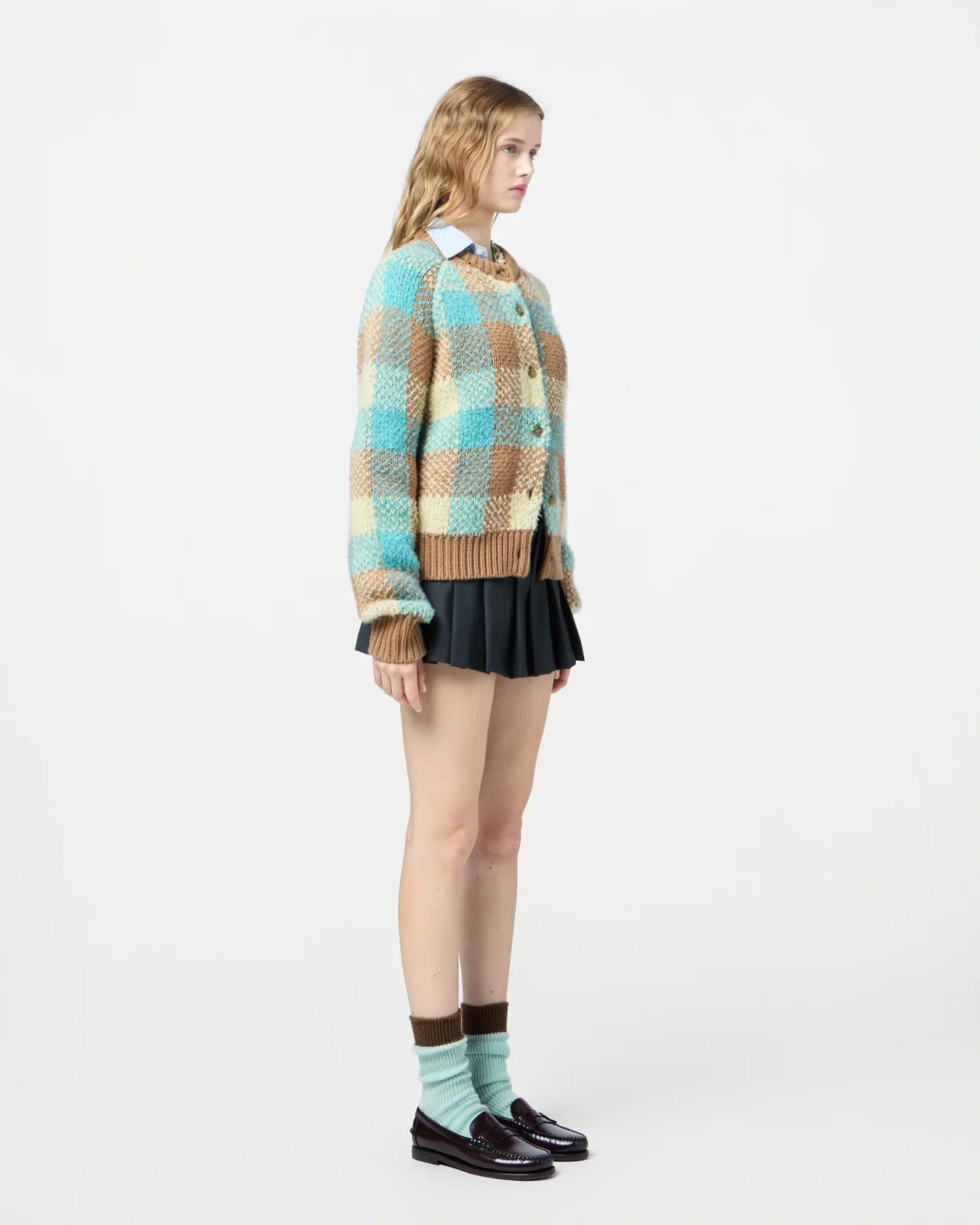 Guest in Residence Buffalo Plaid Cardigan