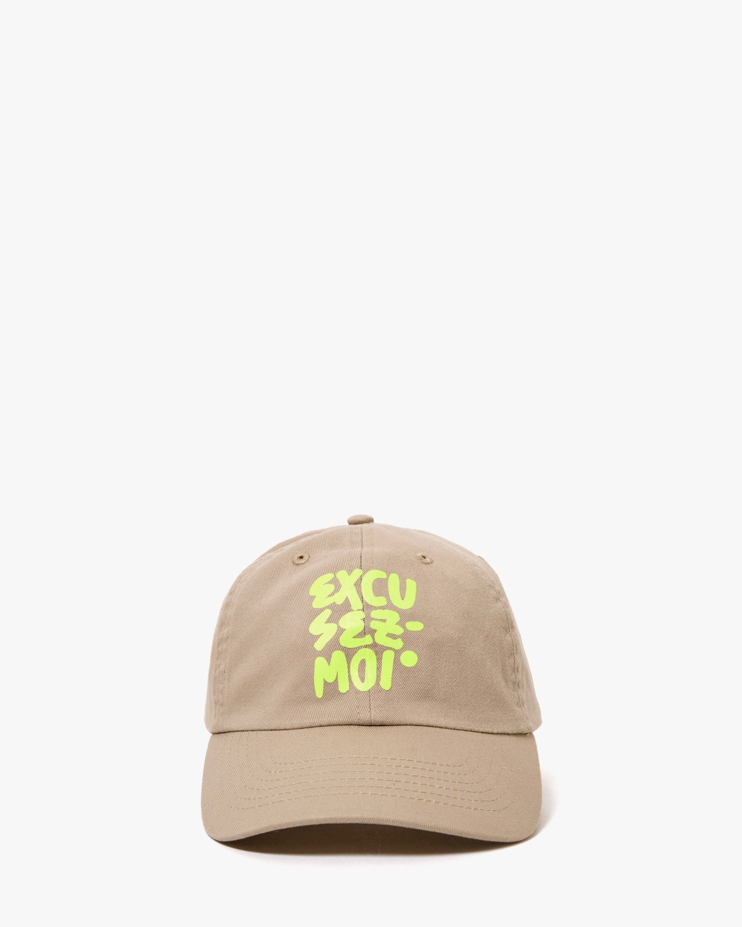 Clare V Baseball Hat Excusez Moi Khaki CVC1000235