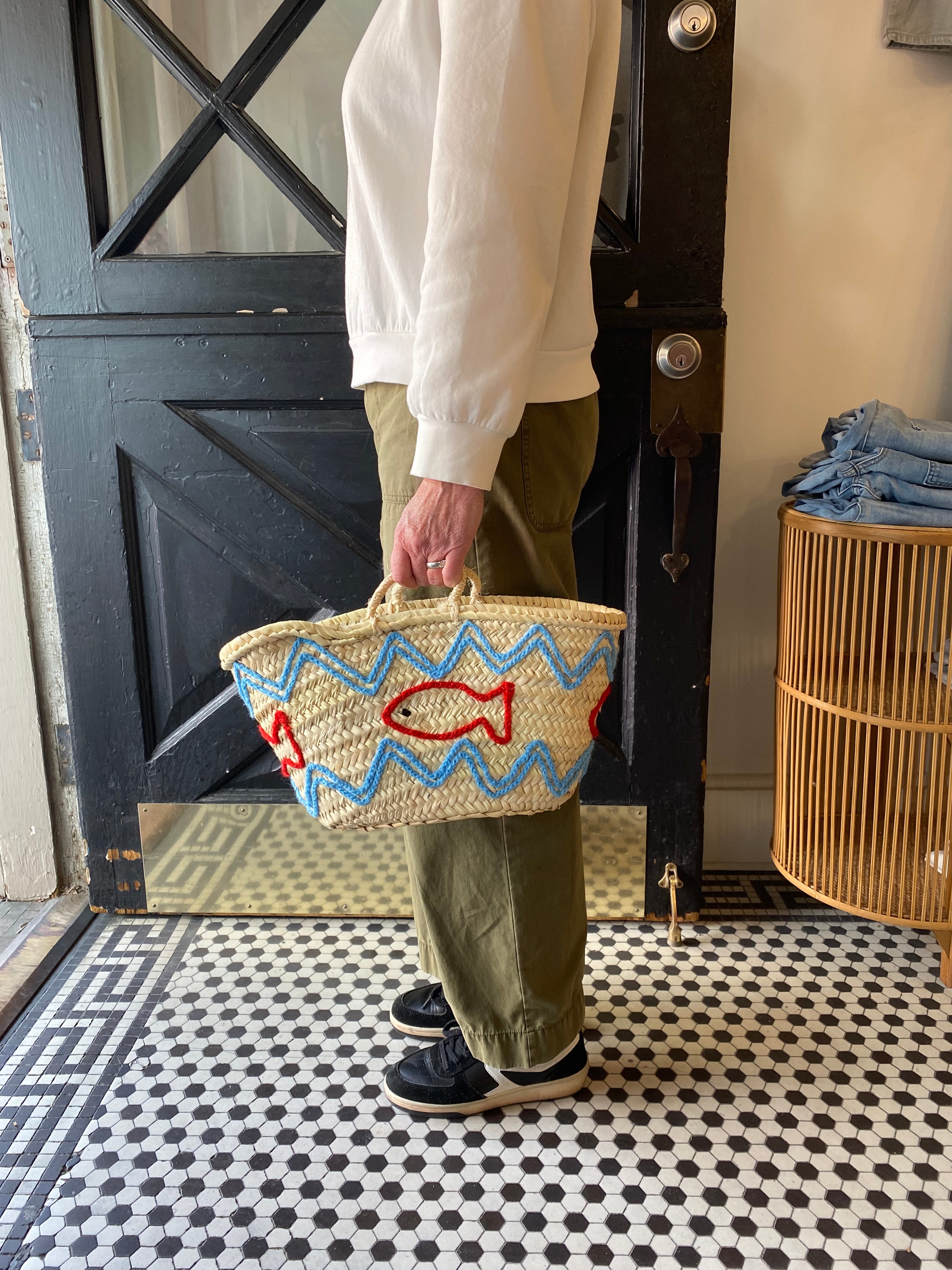 French Market Bags Fish Beach Handbag Tote #14