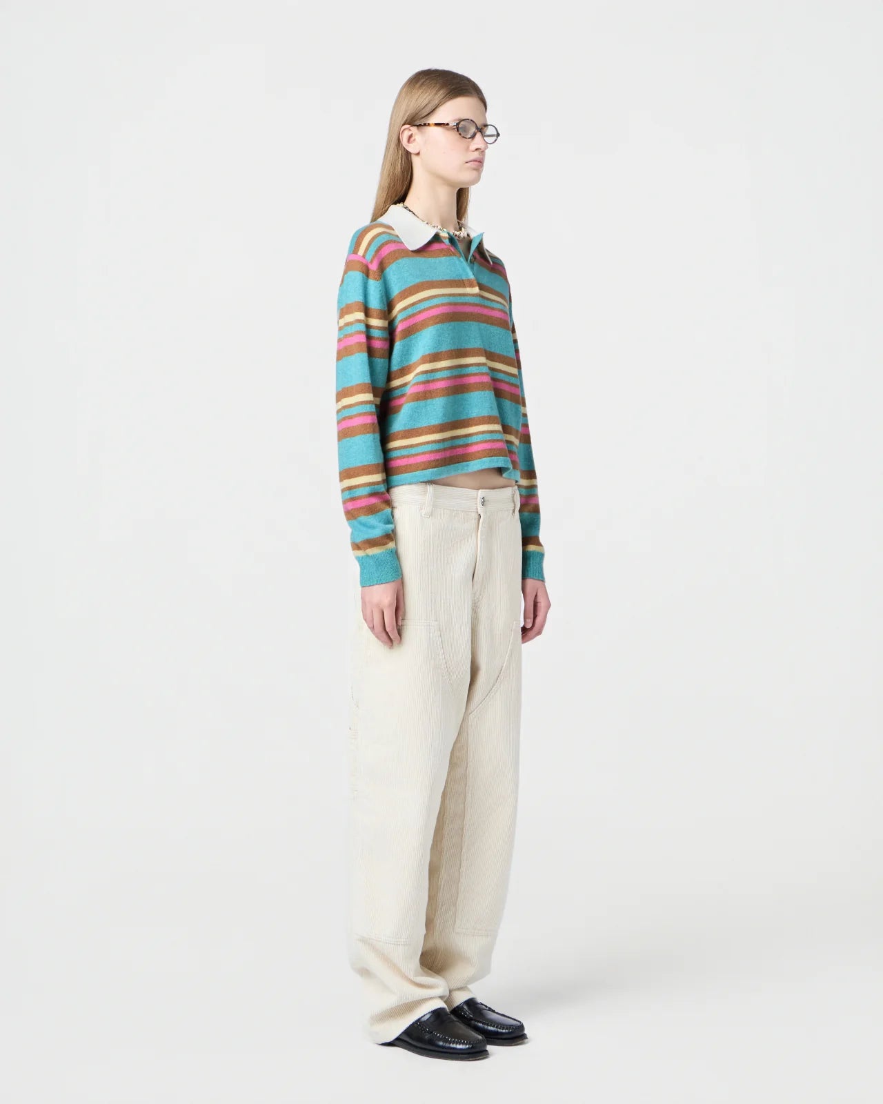 Guest in Residence Cropped Stripe Rugby