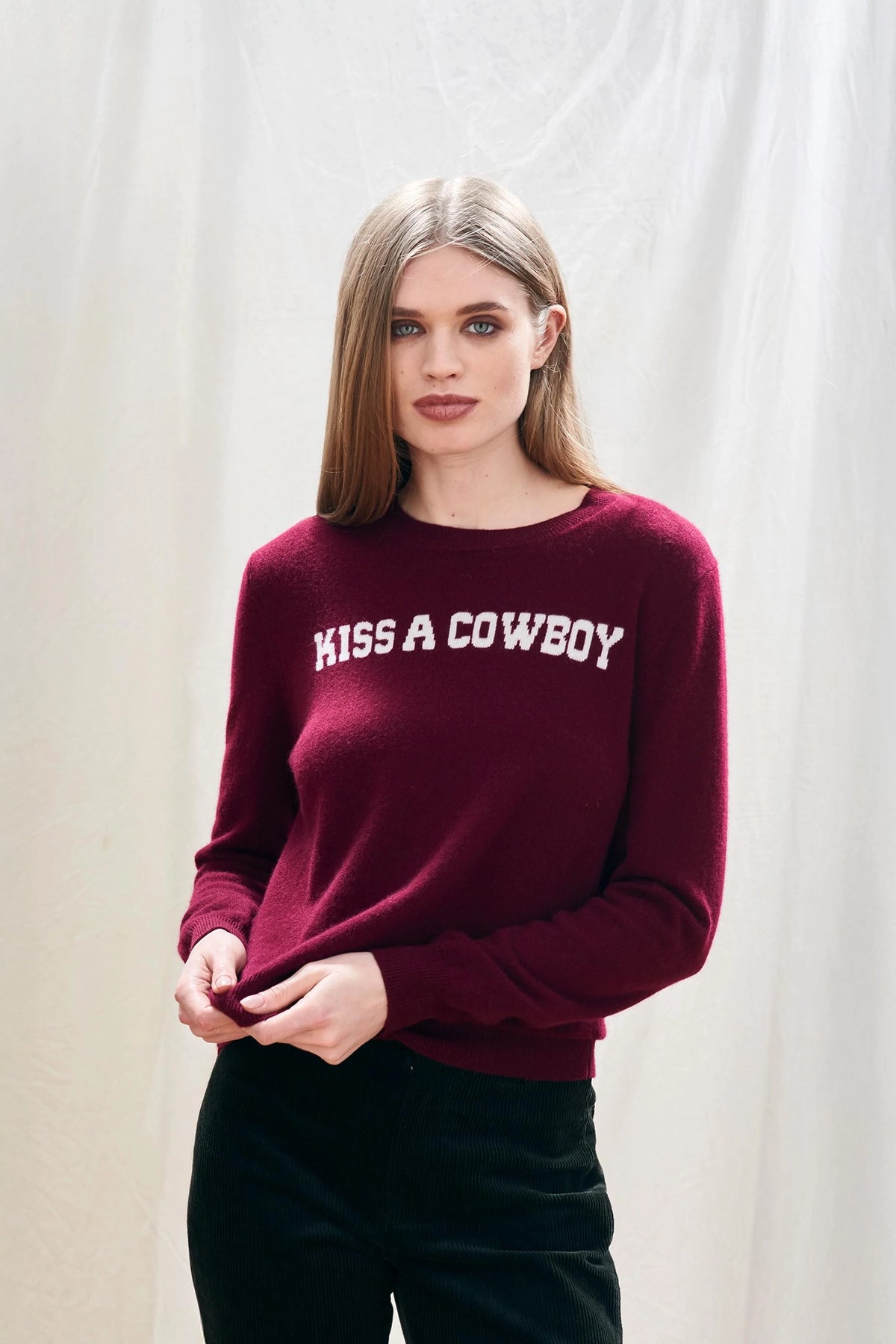 Jumper1234 Kiss A Cowboy Crew Sweater