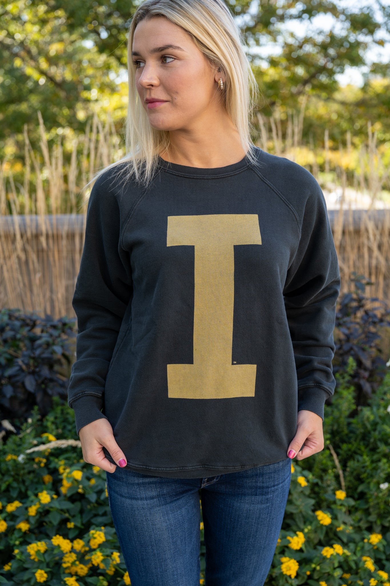 Retro Brand Varsity BIG I Full Length Washed Sweatshirt