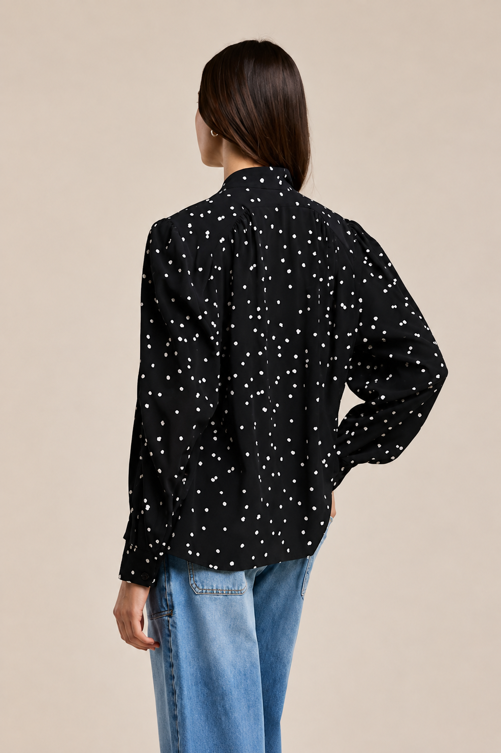 Velvet Alma Tie Neck Blouse