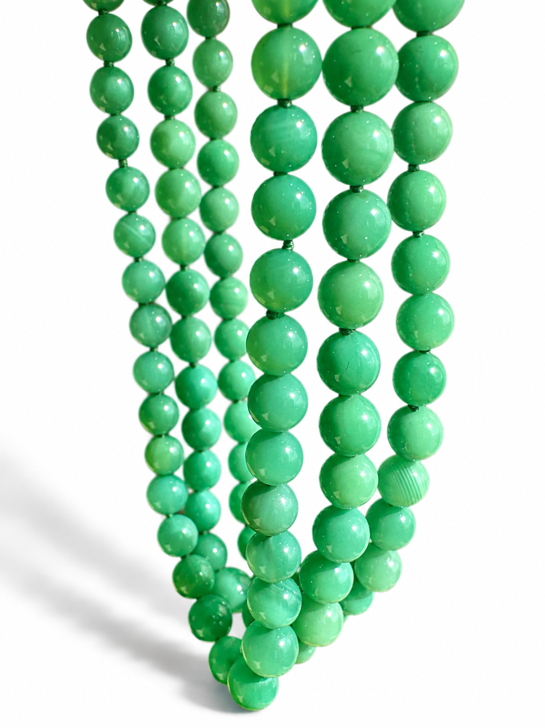 Anokhi Green Onyx Round Beads Necklace NKK35