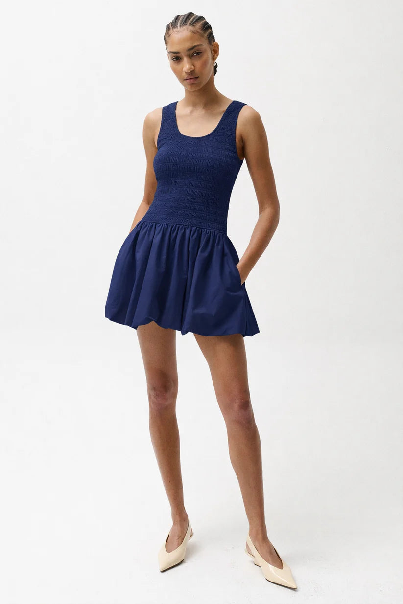 Pistola Ilona Bubble Hem Dress- Peacoat