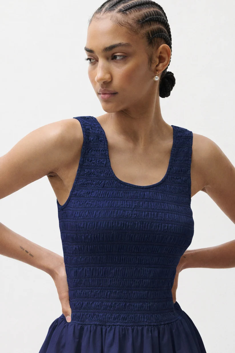 Pistola Ilona Bubble Hem Dress- Peacoat