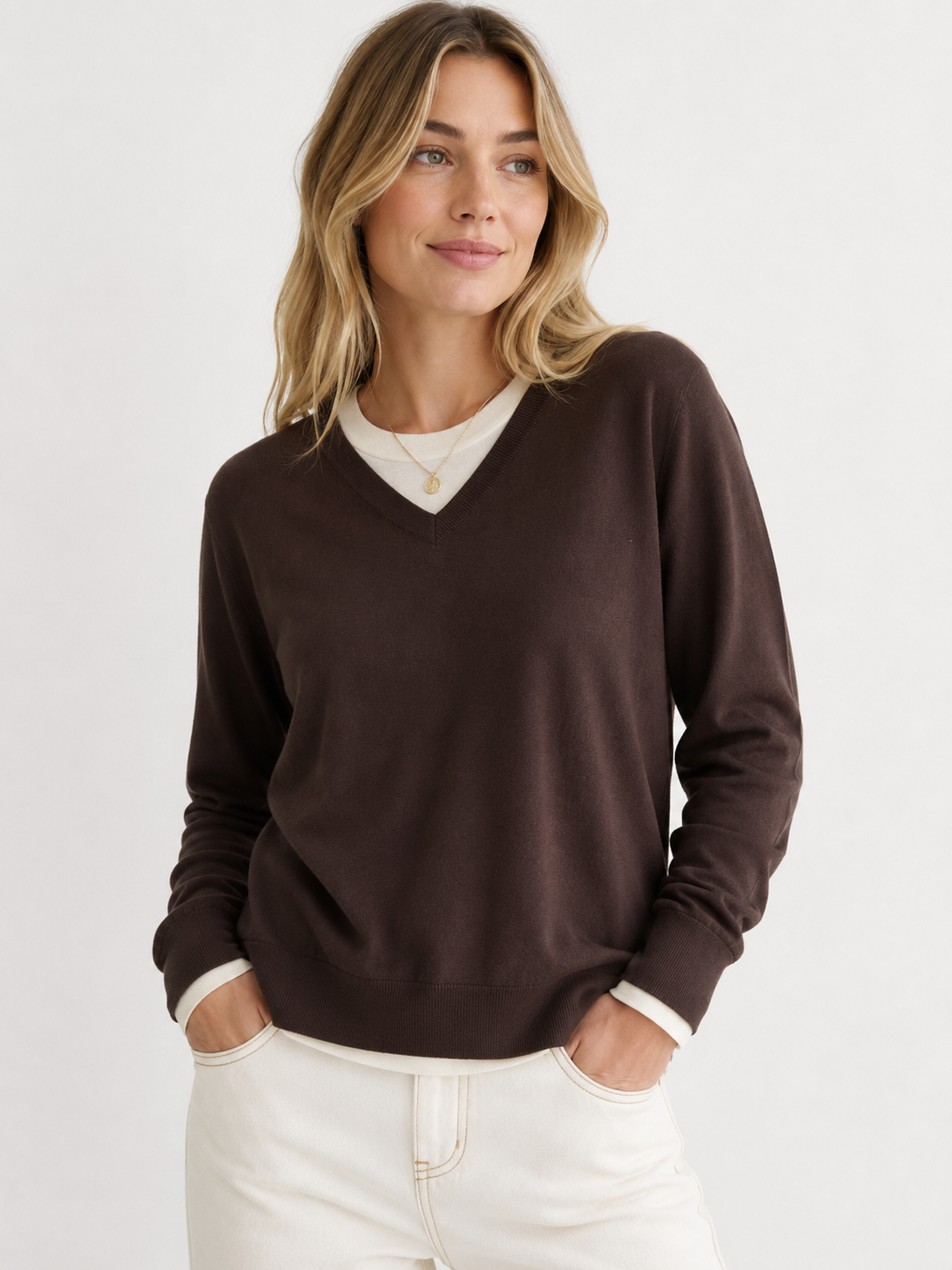 White + Warren Superfine Merino Sweater 21956