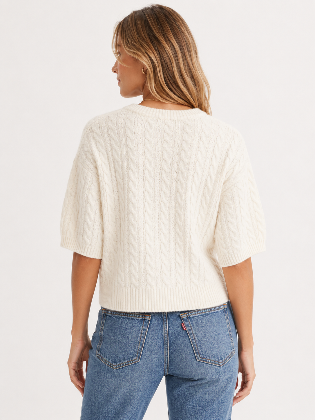 White + Warren Cashmere Short Sleeve Sweater 21800