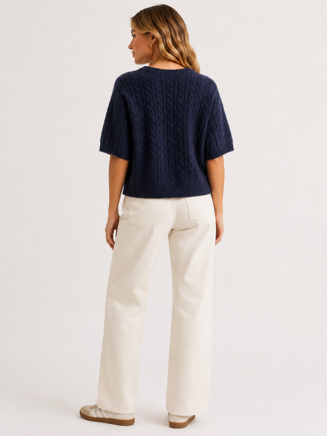White + Warren Cashmere Short Sleeve Sweater 21800