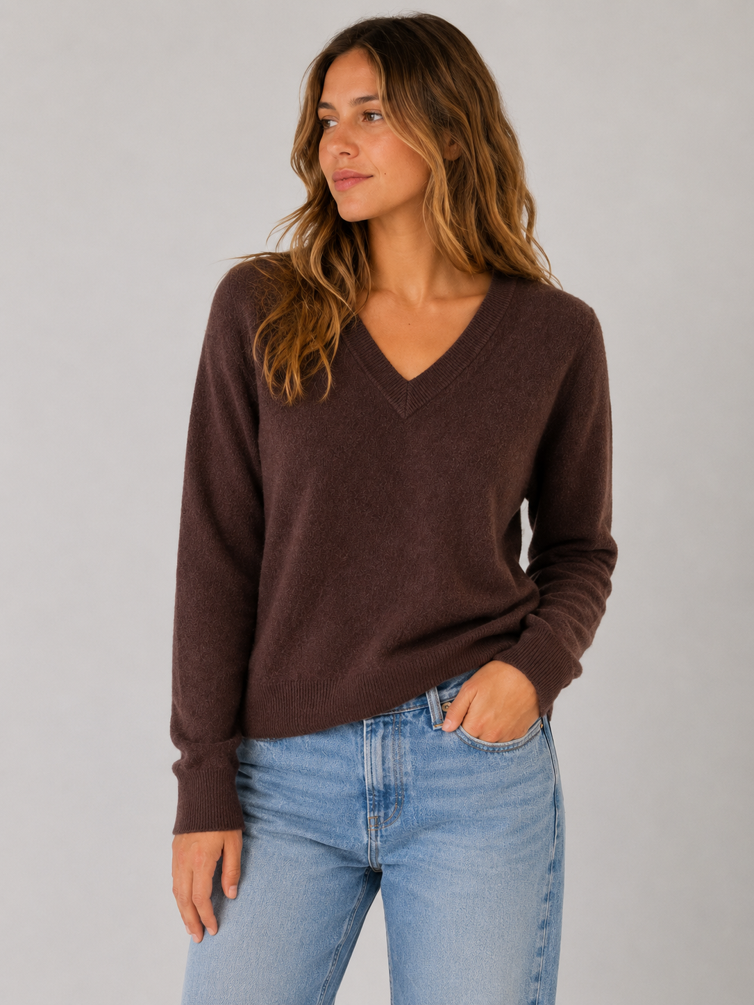 White + Warren Cashmere V Neck 21086