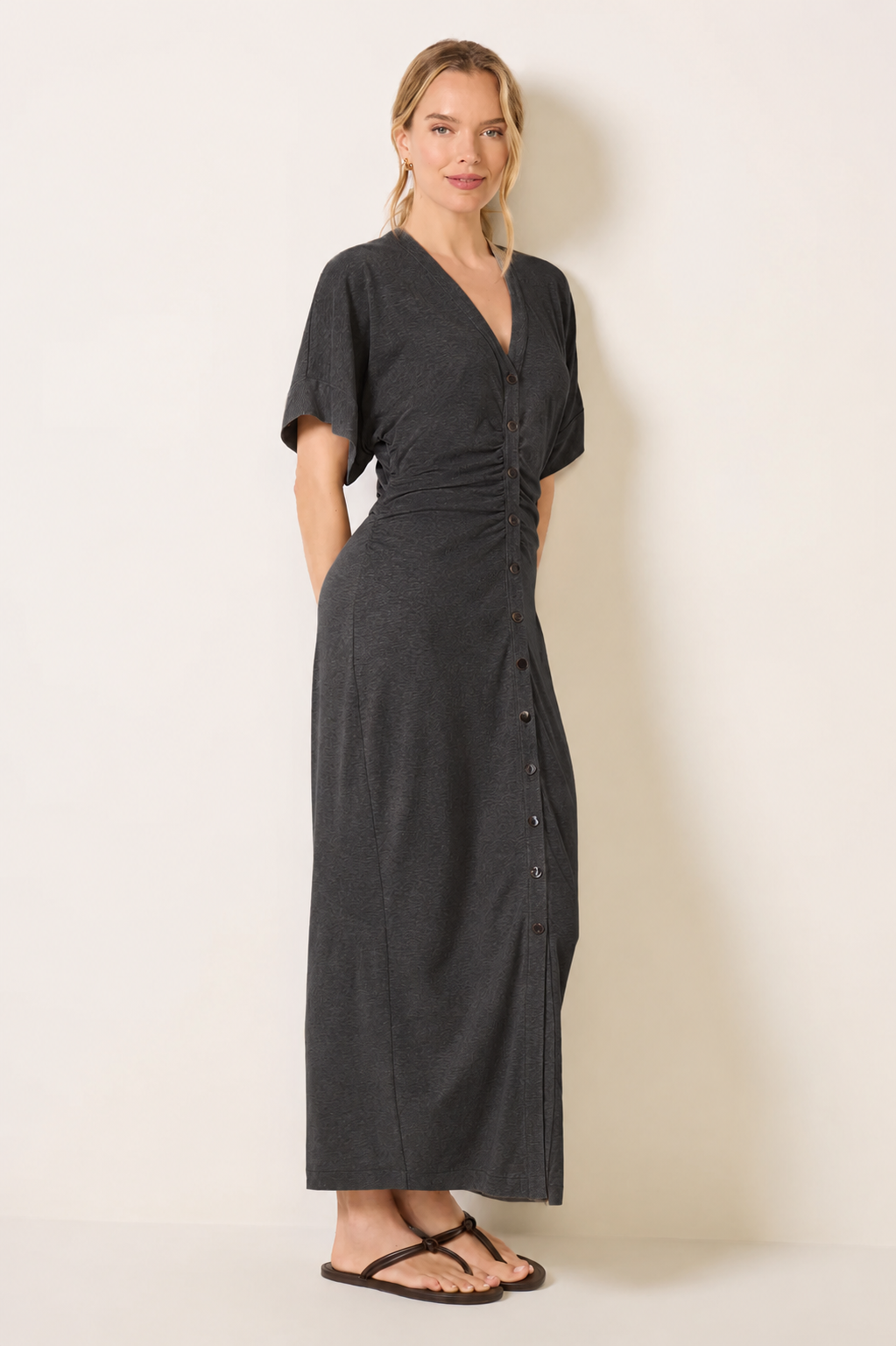 Faherty Cotton Hemp Knit Maxi Dress