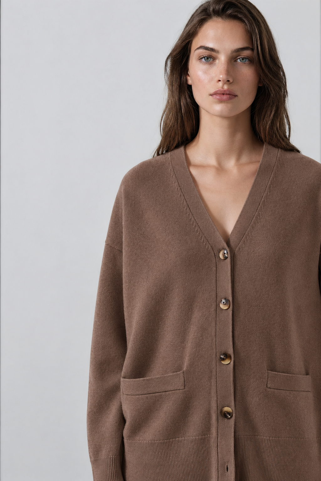 Patrick Assaraf Merino Cashmere Oversized Cardigan w149k31c