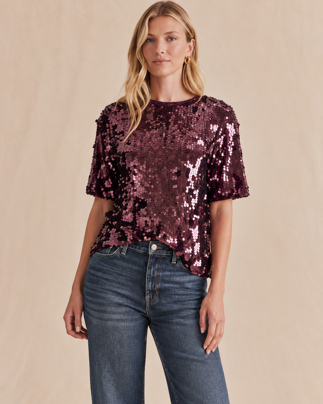 Splendid Breland Sequin Top RF6W050