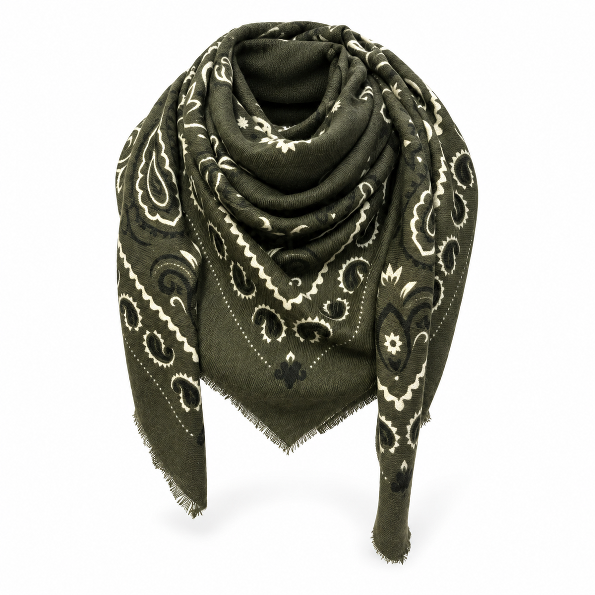 Catherine's Bandana Medium Square Viscose/Wool Scarf K21