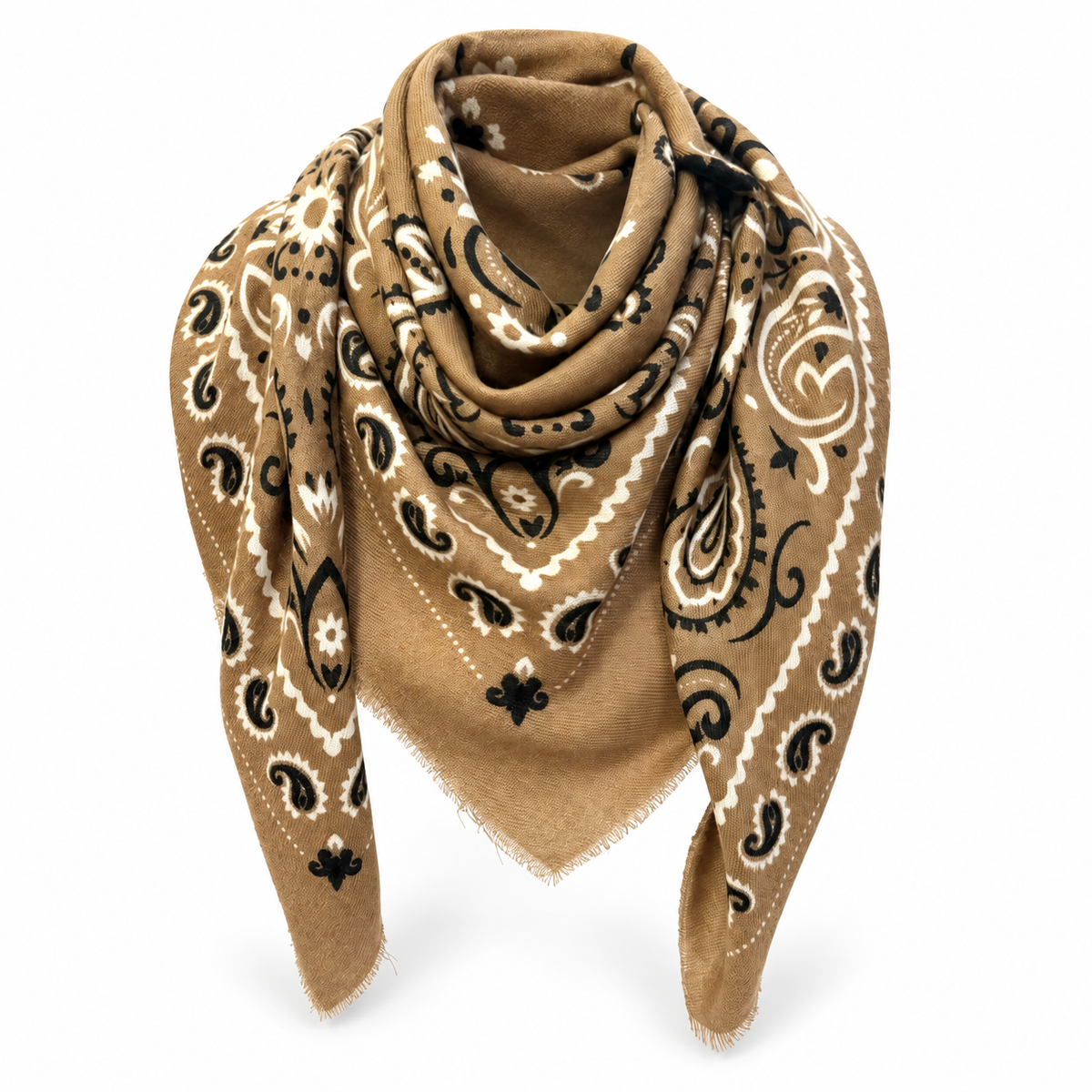 Catherine's Bandana Medium Square Viscose/Wool Scarf K21