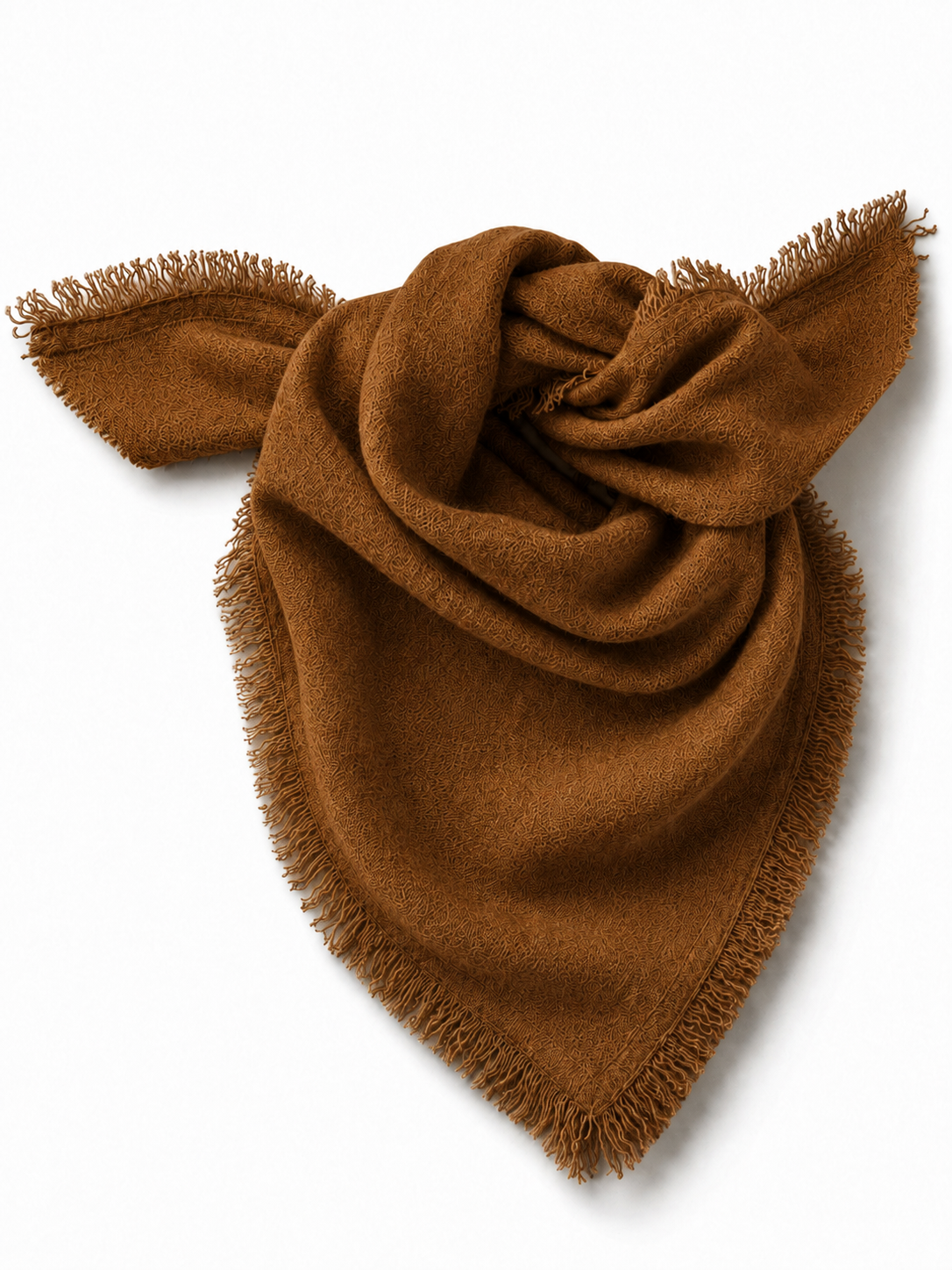 Minnie Rose Cashmere Neckerchief w/ Eyelash Trim 99228