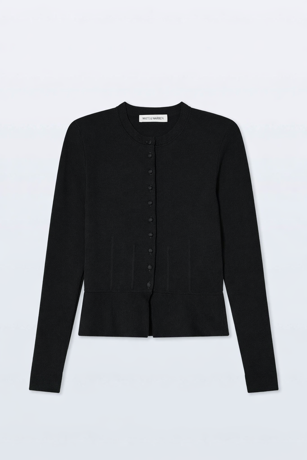 White + Warren Superfine Merino Waisted Cardigan 21618