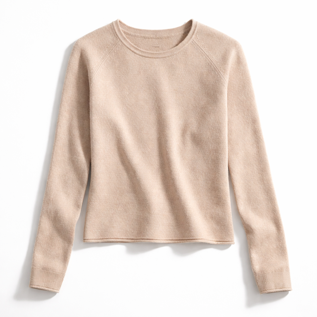 Minnie Rose Sheer Luxury Cashmere Raglan Crew 9705