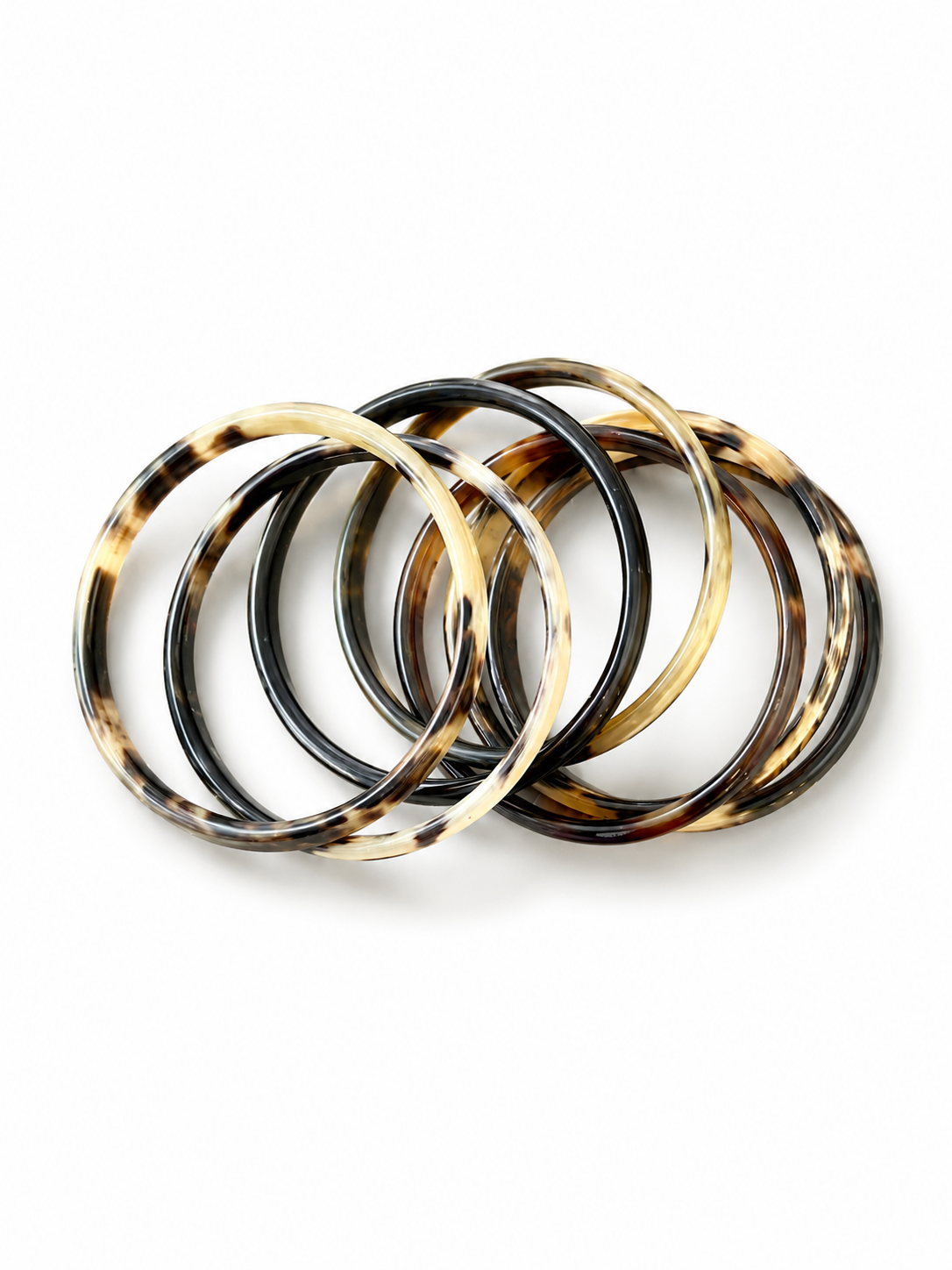 VIVO Dark Horn Bangle Set of 7 CTB102