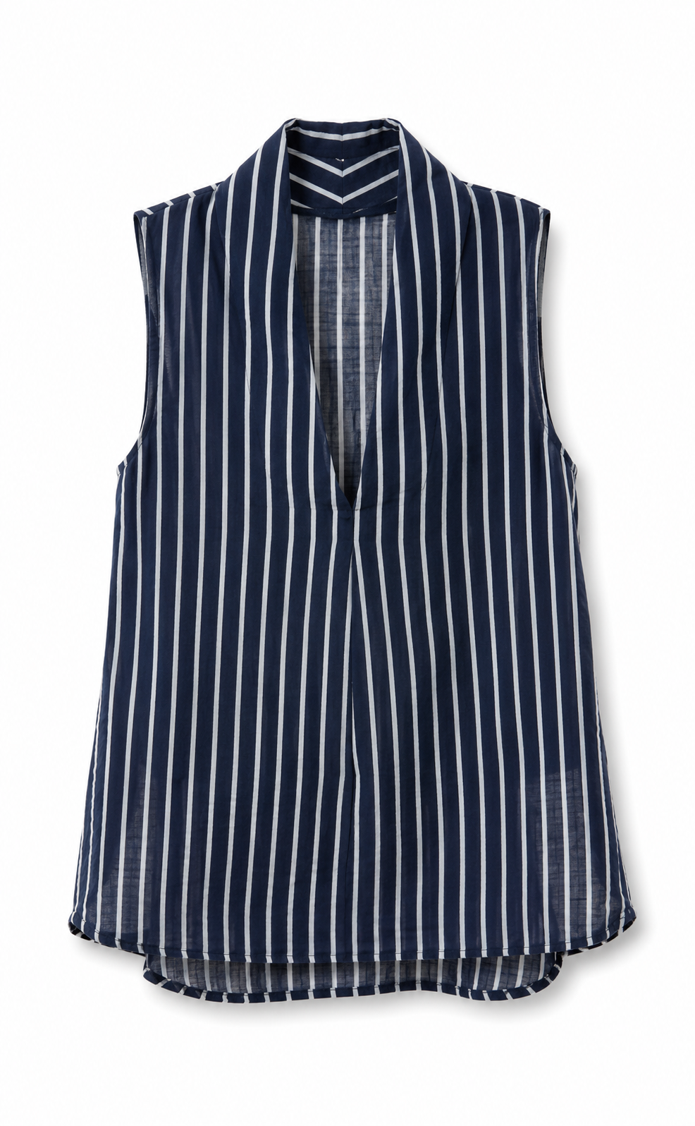Milio Milano Striped Linen Sleeveless Top 2557