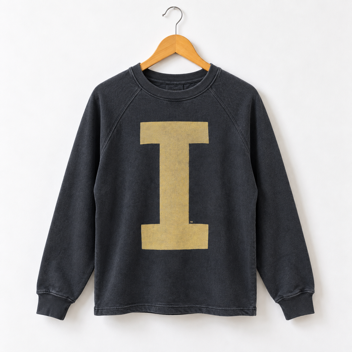 Retro Brand Varsity BIG I Full Length Washed Sweatshirt