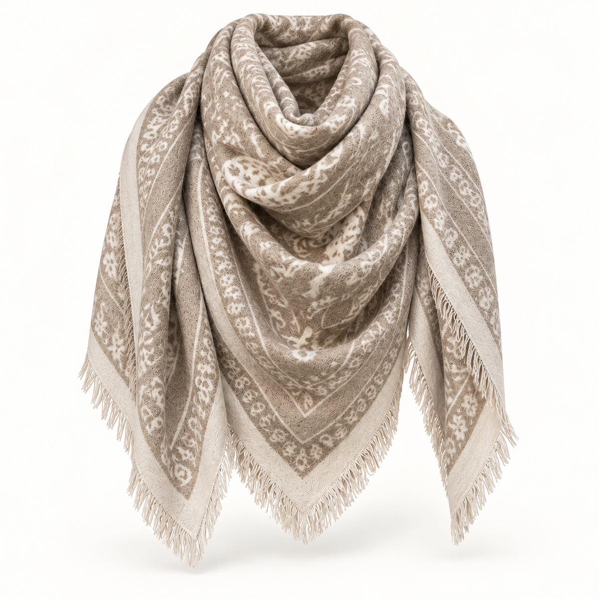 Catherine's Wool/Viscose Brushed Large Triangle Scarf TR-2