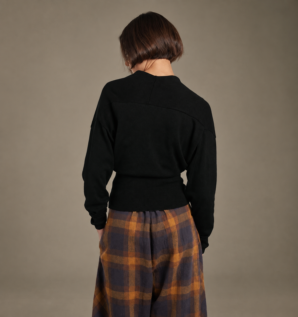 Chie Mihara Koshino Wrap Sweater in Cotton/Cashmere