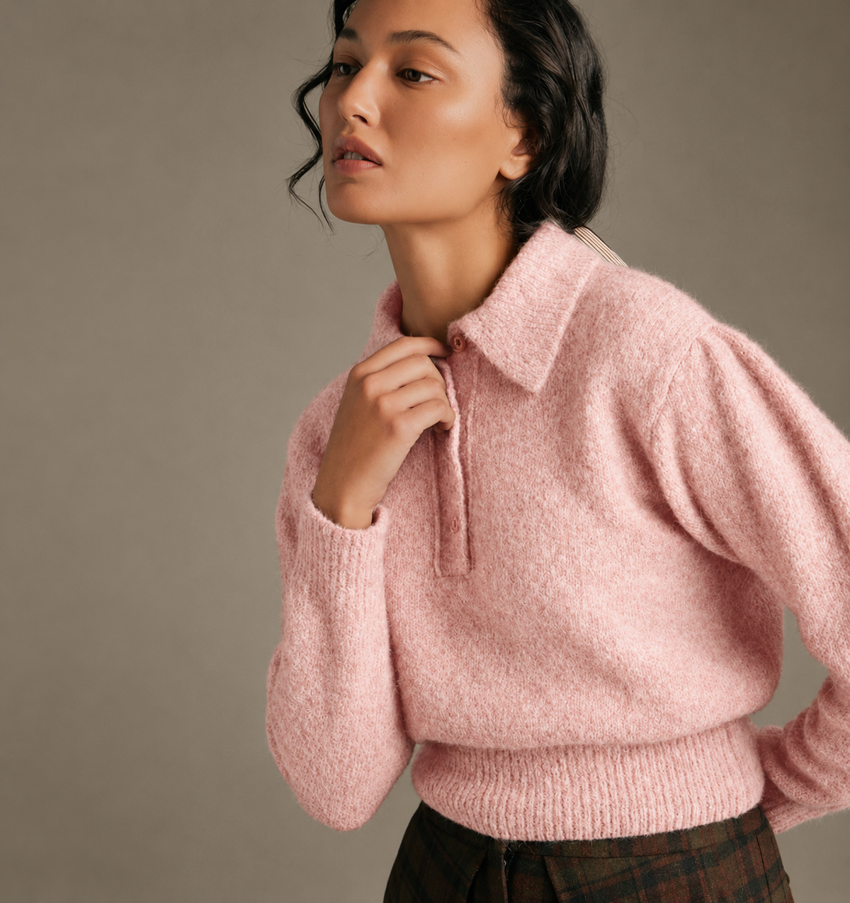 Chie Mihara Kiss Alpaca Polo Sweater