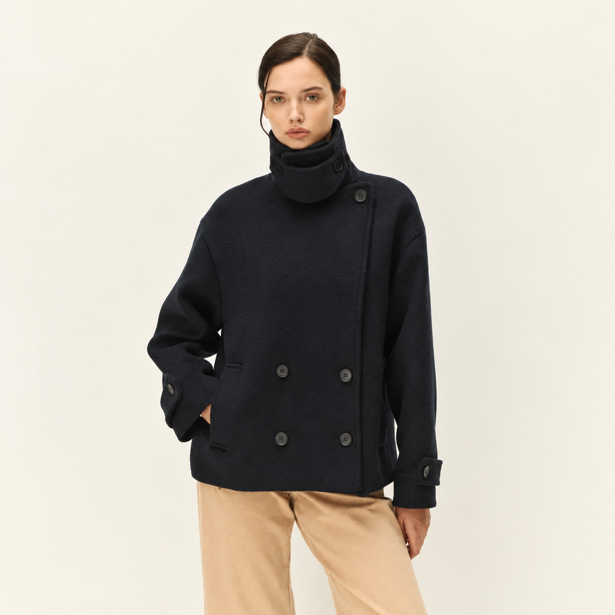 Elodie Oliver Short Modern Peacoat