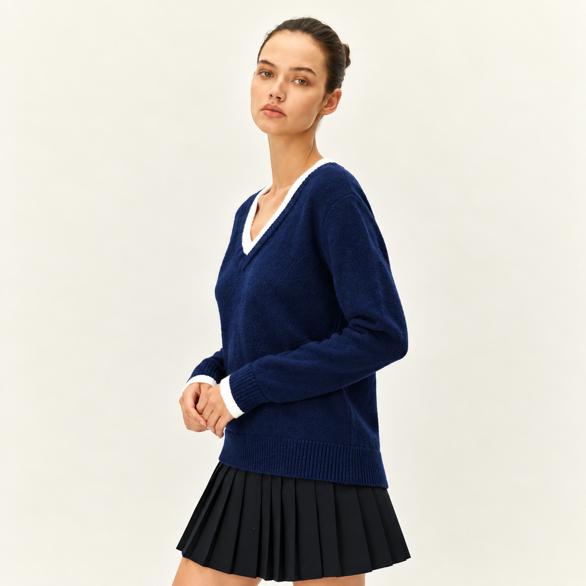Elodie Mireille V-Neck Sweater with