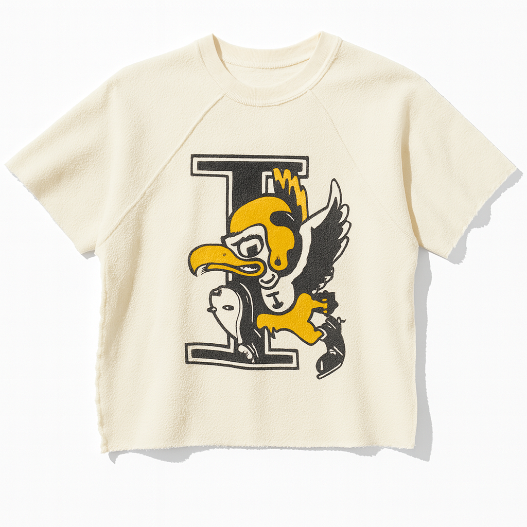 Retro Brand Inside Out New Herky "I" Sliced Short Sleeve Sweatshirt